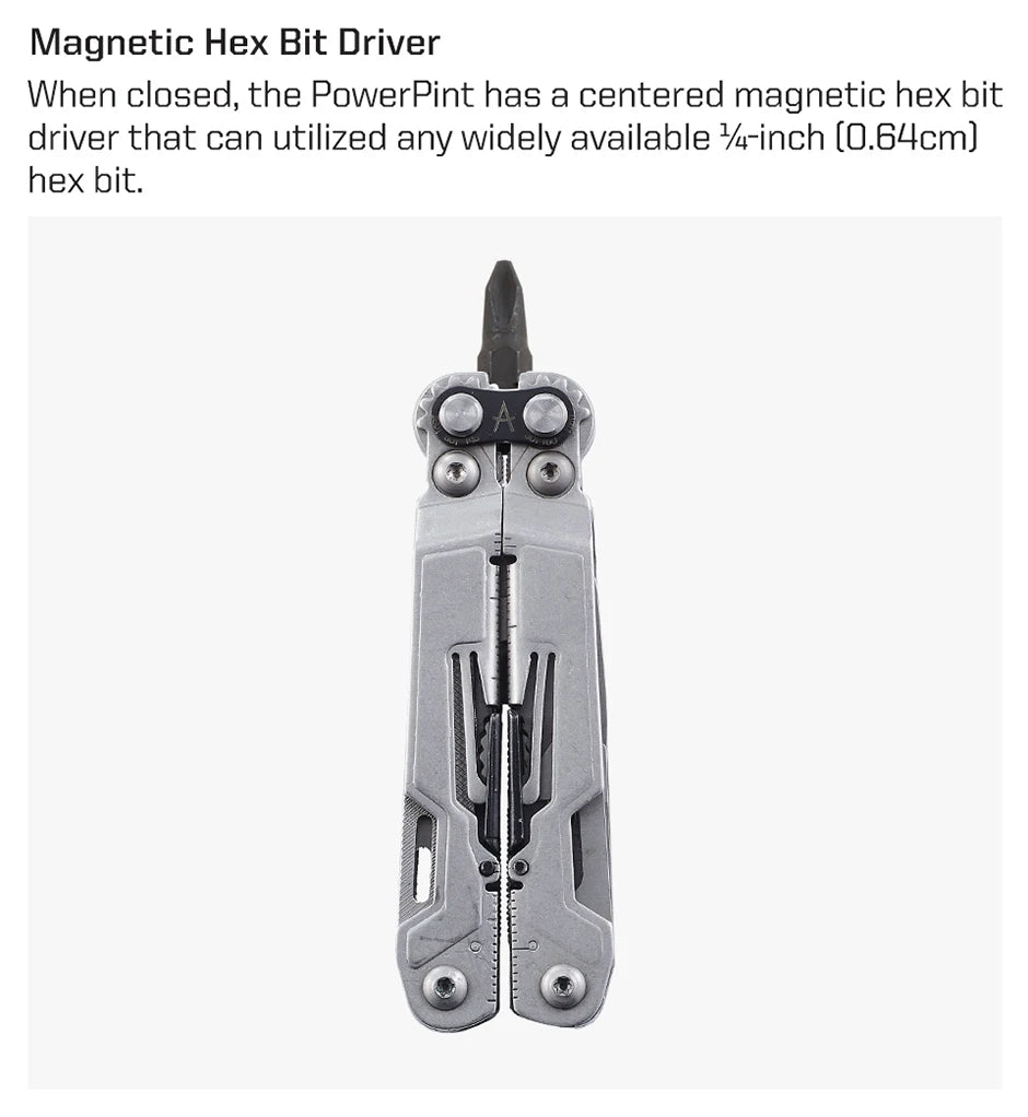 SOG PowerPint 18-in-1 Tactical Multi-Tool with Folding Pliers & Knife - Compact EDC Gear for Outdoor Camping, Survival & Hiking