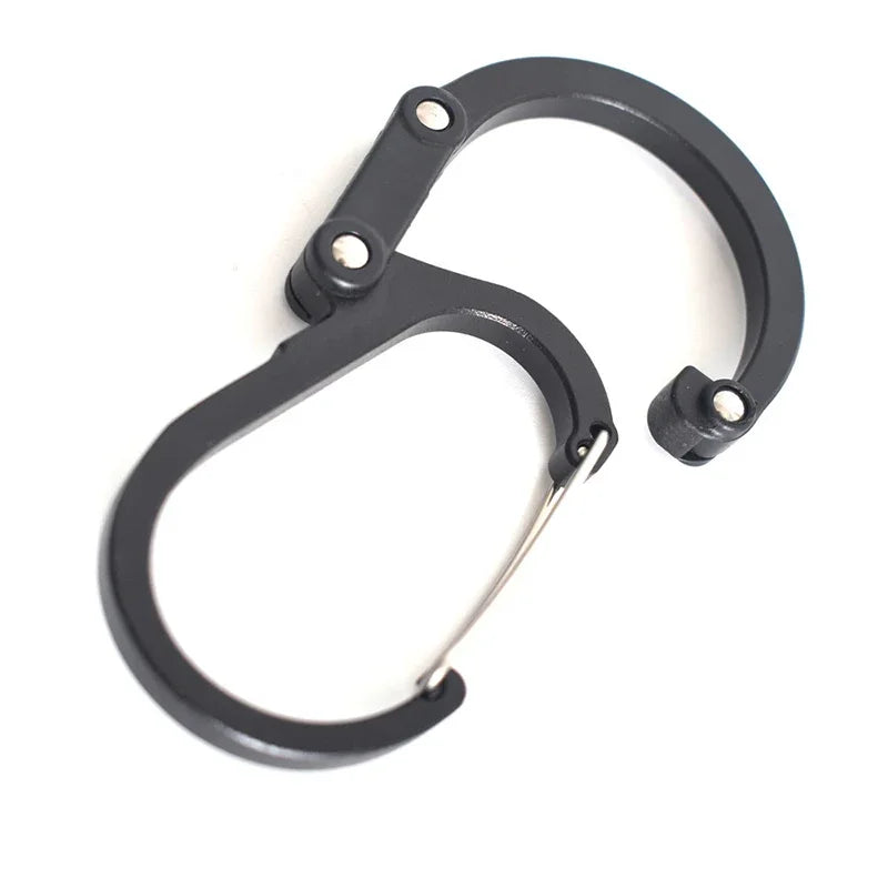 Multifunctional Hybrid Gear Clip Carabiner 360 Degree Rotating Hook Strong Buckle Camping Hiking Travel Backpack Outdoor Gadget