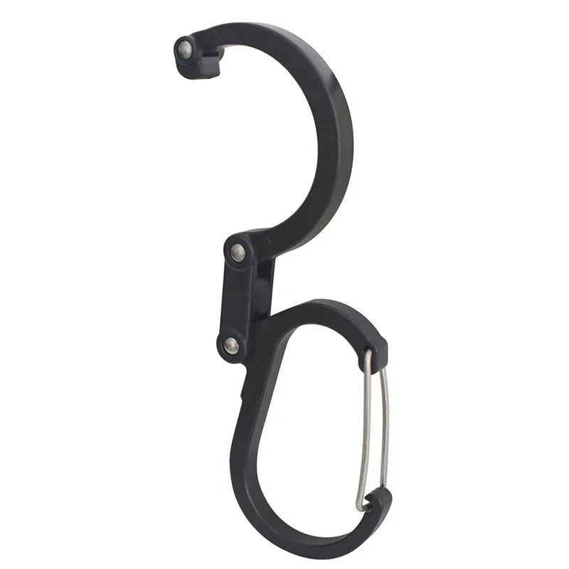 Multifunctional Hybrid Gear Clip Carabiner 360 Degree Rotating Hook Strong Buckle Camping Hiking Travel Backpack Outdoor Gadget