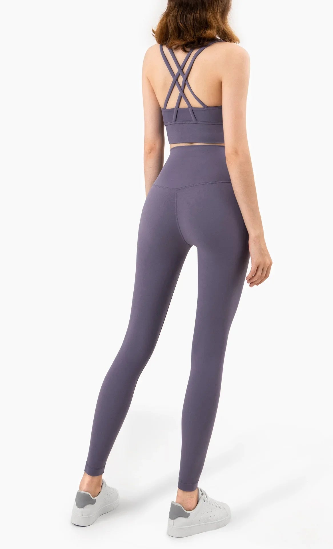 Summer New 2 Piece Yoga Clothes Women's Tracksuit Athletic Cross Back Nylon Yoga Top Women Sports Bra Leggings Pilates Fitness