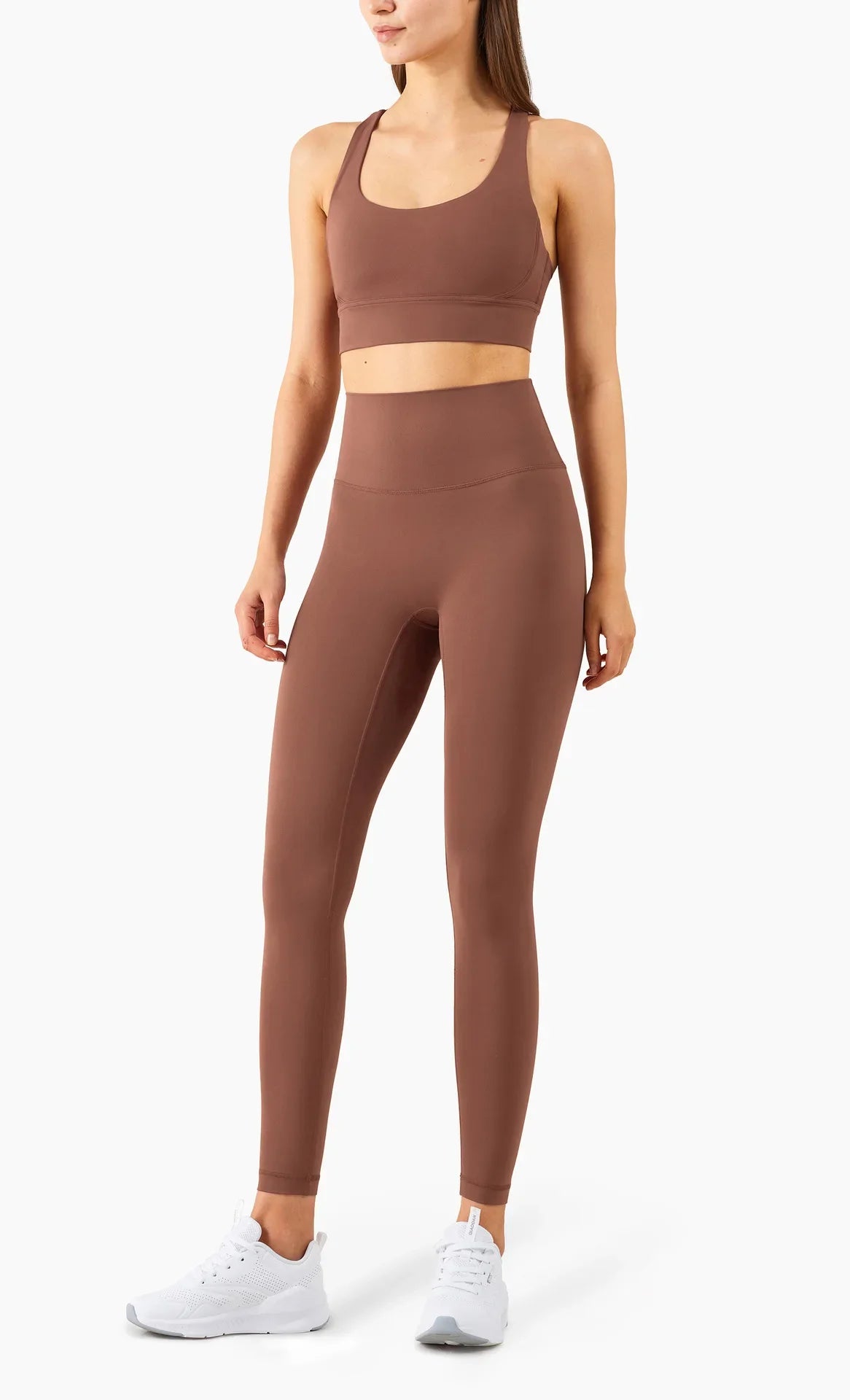 Summer New 2 Piece Yoga Clothes Women's Tracksuit Athletic Cross Back Nylon Yoga Top Women Sports Bra Leggings Pilates Fitness