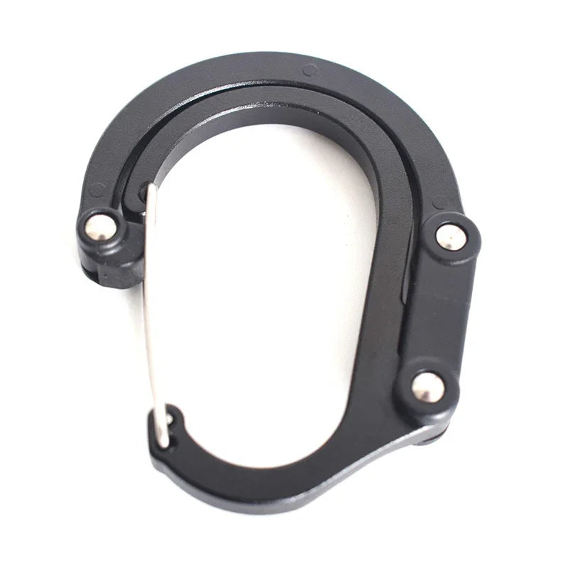 Multifunctional Hybrid Gear Clip Carabiner 360 Degree Rotating Hook Strong Buckle Camping Hiking Travel Backpack Outdoor Gadget