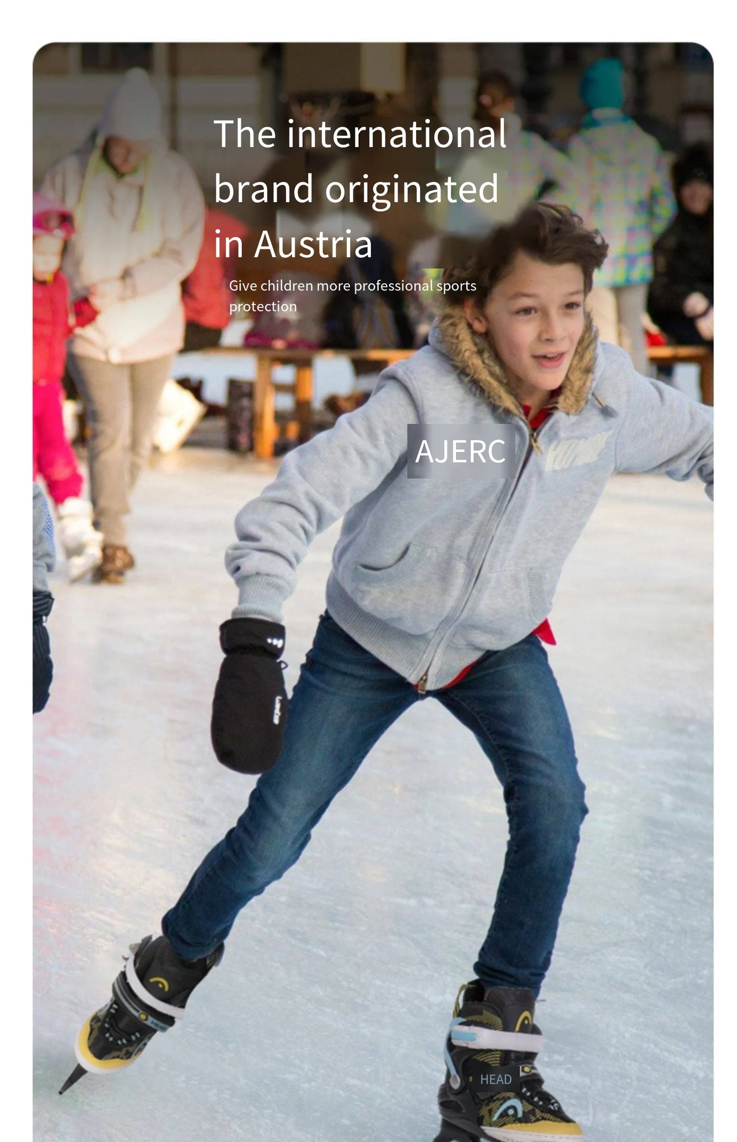 HEAD Figure Skates Beginner Kids Adjustable Ice Hockey Ice Skates Shoes Student Professional Real Ice Skates