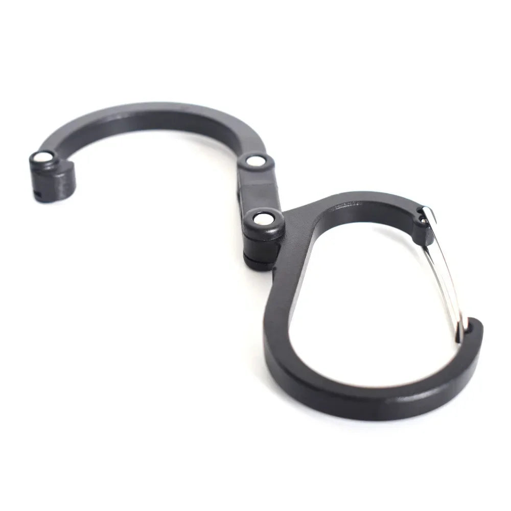 Multifunctional Hybrid Gear Clip Carabiner 360 Degree Rotating Hook Strong Buckle Camping Hiking Travel Backpack Outdoor Gadget