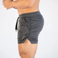 GITF Mens Gym Training Shorts Men Sports Casual Clothing Fitness Workout Running Grid quick-drying compression Shorts Athletics