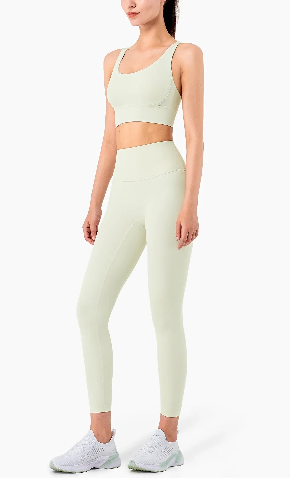 Summer New 2 Piece Yoga Clothes  Women's Tracksuit Athletic Cross Back Nylon Yoga Top Women Sports Bra Leggings Pilates Fitness