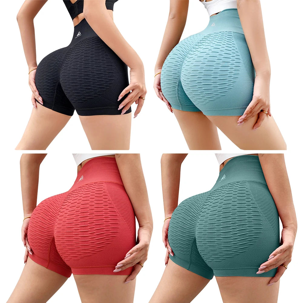 Workout Shorts for Women Butt Lifting Yoga Shorts High Waisted Running Shorts Tummy Control for Gym Running Workout Athletic