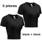 Women's Compression Shirt Short Sleeve Athletic Yoga Running T-Shirt Summer Gym Workout Quick Dry Stretchy Tees Tops Baselayer