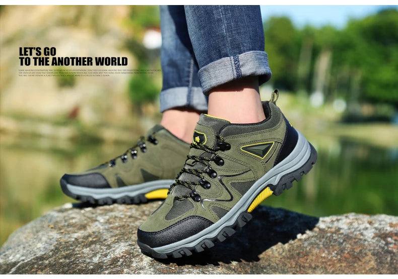 Outdoor mountaineering Shoes Men's Autumn and Winter Anti Slip and Wear-Resistant Sneaker Fashion Plus size Footwear 39-47