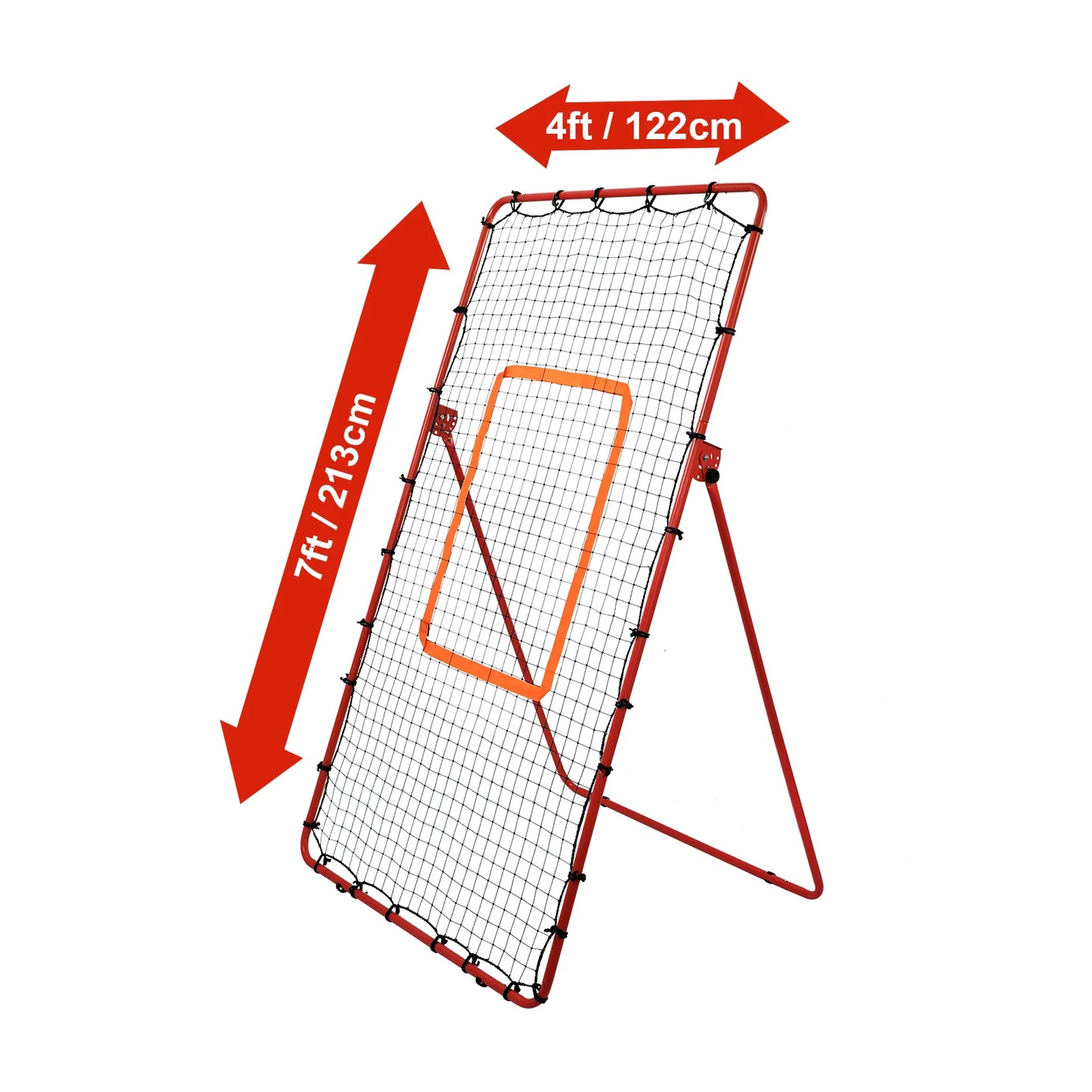 Volleyball Rebound Net, Football Rebound Training Net, 5 Adjustable Rebound Angles, Made for Outdoor Practice, 7*4ft