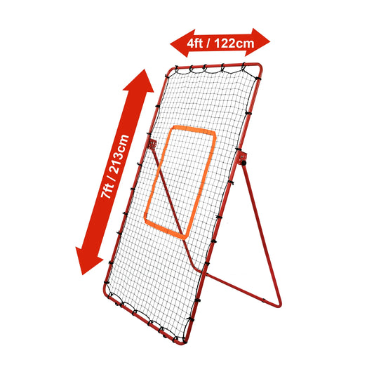Volleyball Rebound Net, Football Rebound Training Net, 5 Adjustable Rebound Angles, Made for Outdoor Practice, 7*4ft