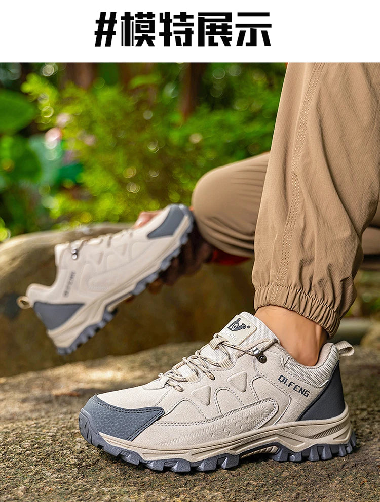 New Outdoor Running Off Road Casual Shoes Anti slip and Wear Resistant Mountaineering Shoes Oversized Sports Men's Footwear