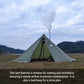 5-8 People Tipi Hot Tent with Stove Jack Camping Pyramid Teepee Tent for Camping Backpacking Hiking