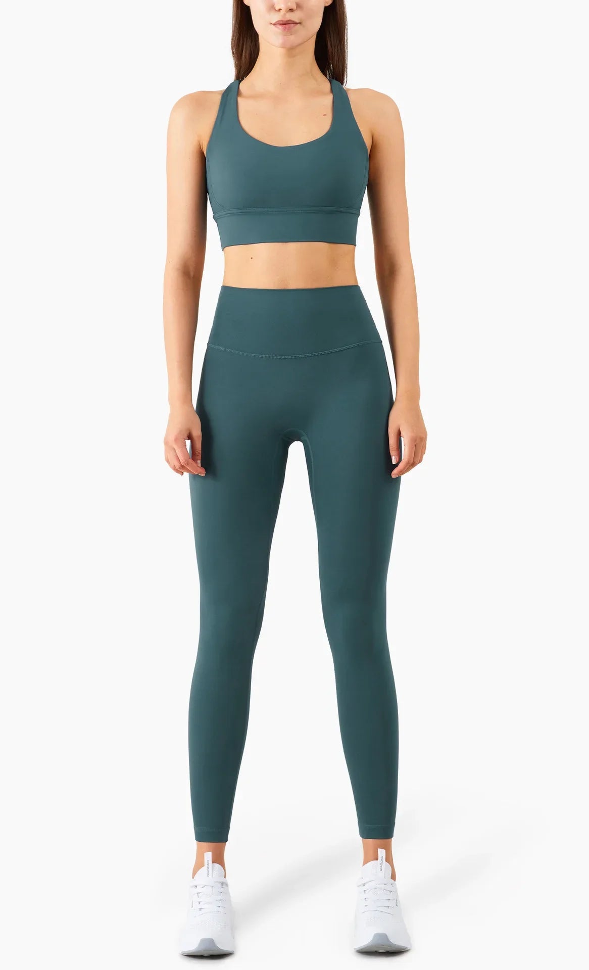 Summer New 2 Piece Yoga Clothes  Women's Tracksuit Athletic Cross Back Nylon Yoga Top Women Sports Bra Leggings Pilates Fitness