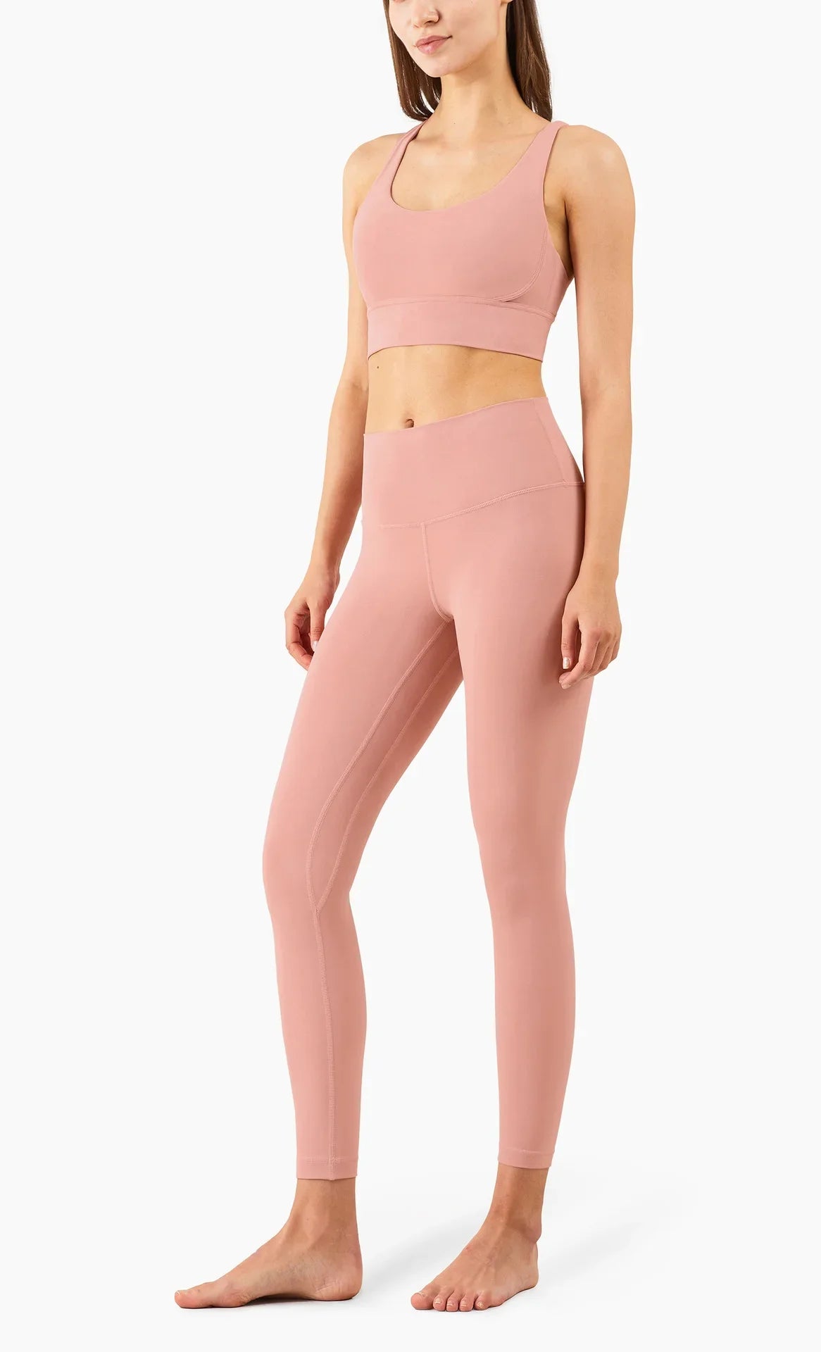 Summer New 2 Piece Yoga Clothes  Women's Tracksuit Athletic Cross Back Nylon Yoga Top Women Sports Bra Leggings Pilates Fitness