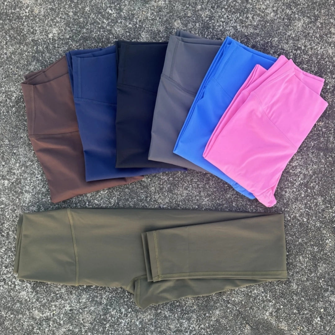 High Strength Compression Solid Color Soft Women Sport Pant Tight Butter High Waist Yoga Legging Athletic Gym Comprehensive Wear
