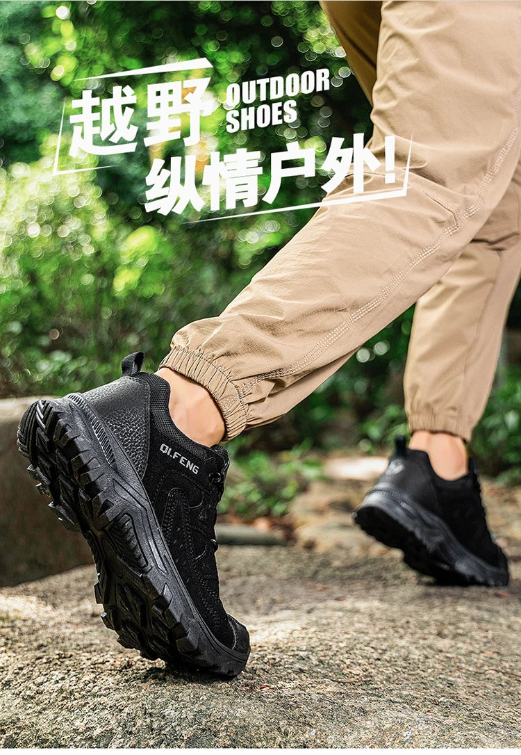 New Outdoor Running Off Road Casual Shoes Anti slip and Wear Resistant Mountaineering Shoes Oversized Sports Men's Footwear