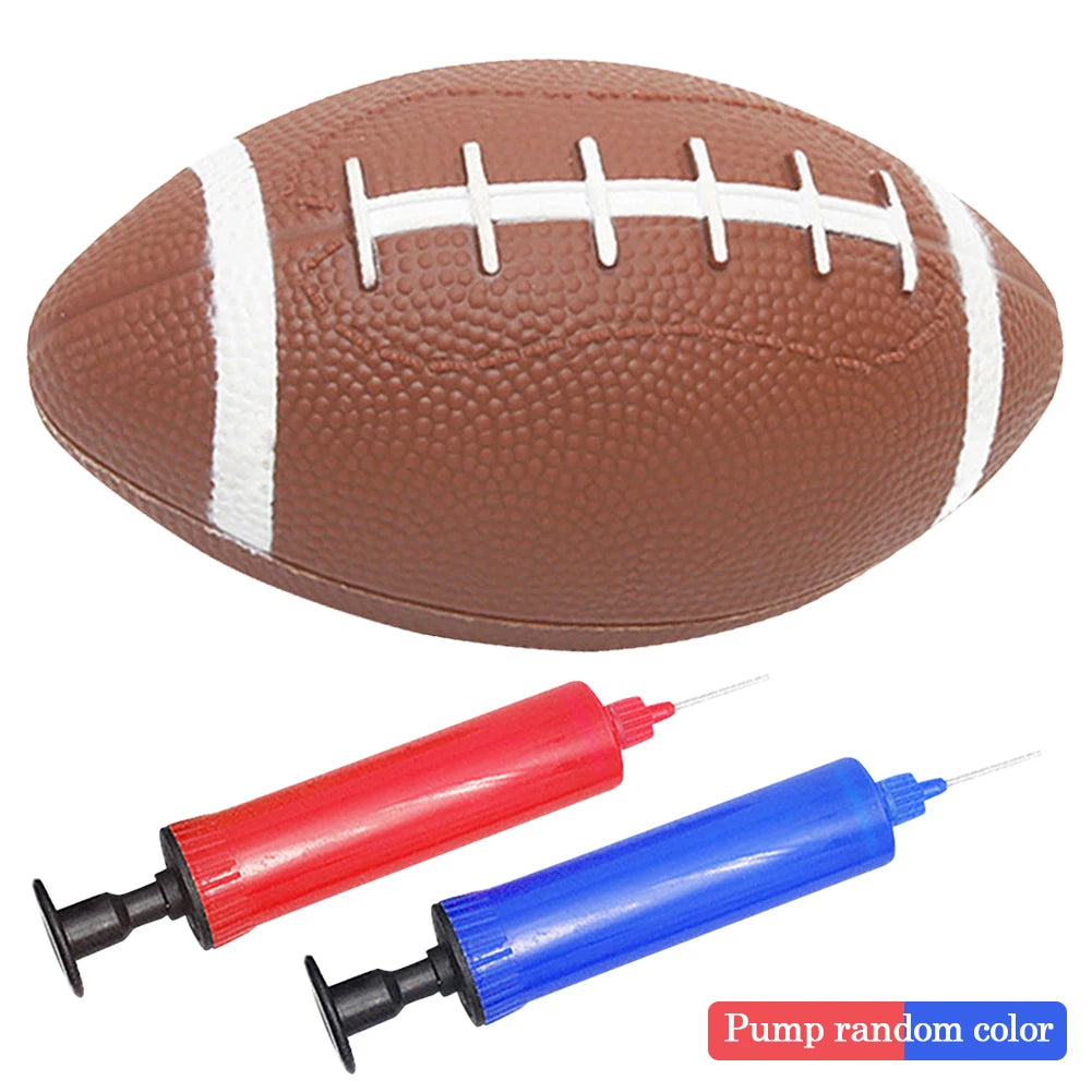 Teenagers Rugby Ball American Football Anti Slip Child  Footballs with Inflator Children Game Ball for Kids Students