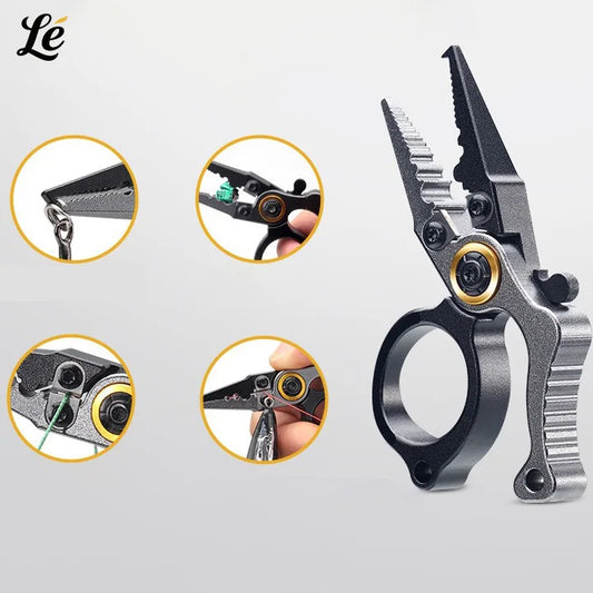 Mini Fishing Pliers Aluminum Alloy with Split Ring Tungsten Carbide Cutters For Anglers Outdoor Camping Gear Ideal Fishing Gift