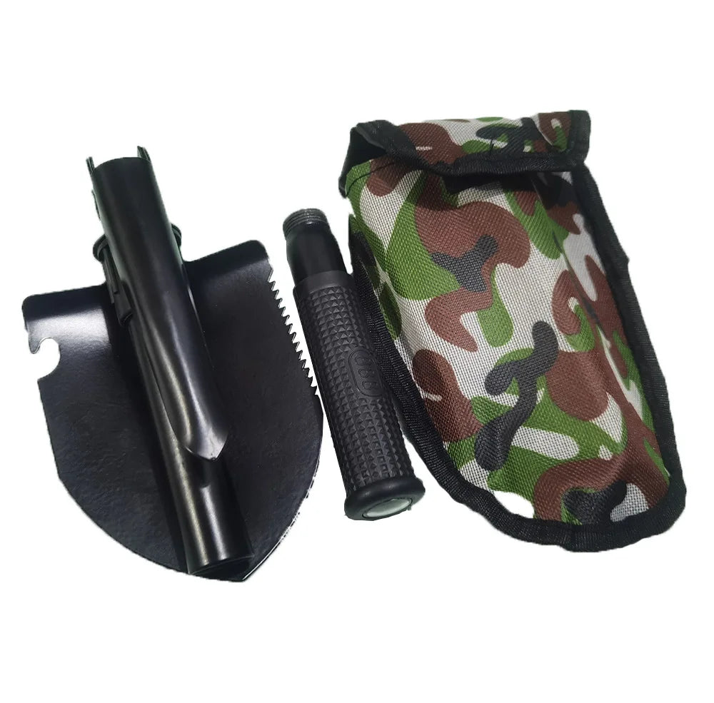 Engineer Shovel Military Shovel Outdoor Multifunctional Folding Camping Shovel Garden Hoe Digging Tool Kit Fishing Shovel