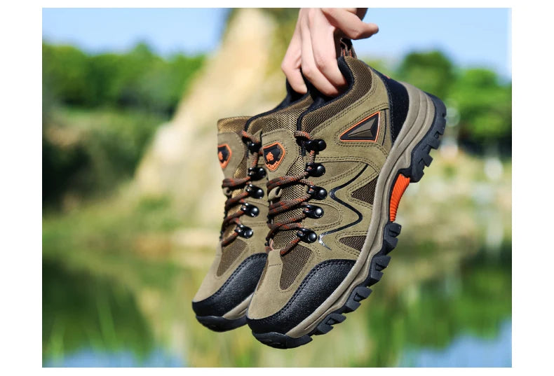 Outdoor mountaineering Shoes Men's Autumn and Winter Anti Slip and Wear-Resistant Sneaker Fashion Plus size Footwear 39-47