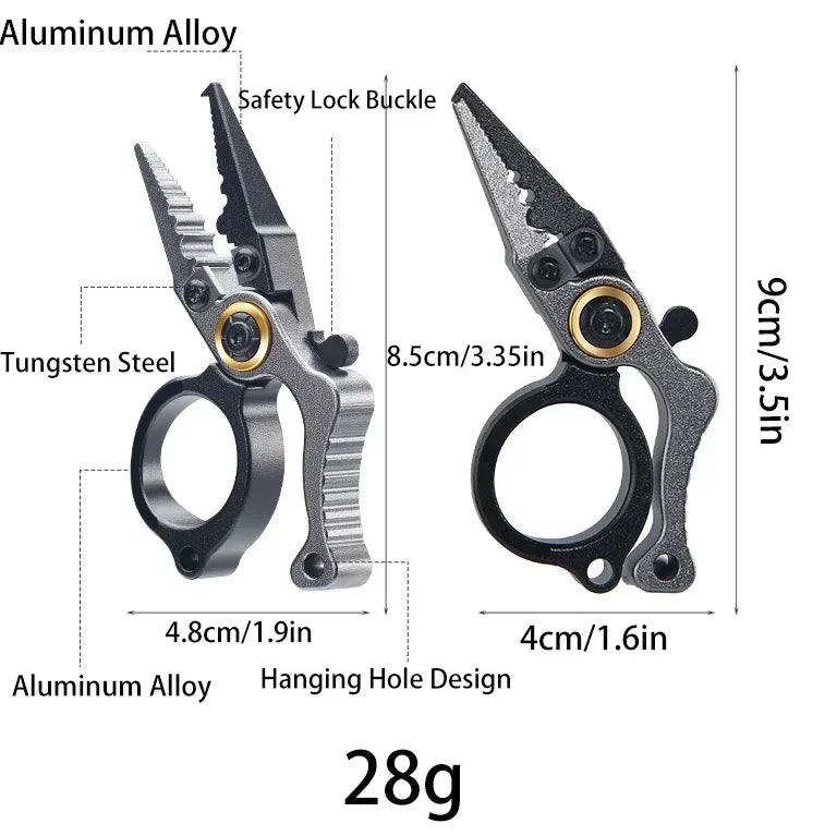Mini Fishing Pliers Aluminum Alloy with Split Ring Tungsten Carbide Cutters For Anglers Outdoor Camping Gear Ideal Fishing Gift