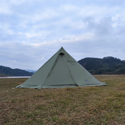5-8 People Tipi Hot Tent with Stove Jack Camping Pyramid Teepee Tent for Camping Backpacking Hiking