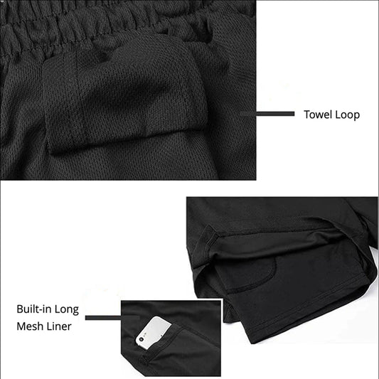 Men's Multi Pocket Shorts Fitness Shorts Casual Beach Sports Lined Skinny Shorts Everyday Style Mesh Camouflage Running Shorts