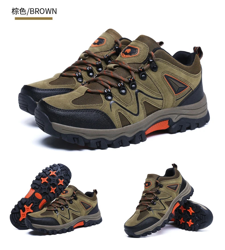 Outdoor mountaineering Shoes Men's Autumn and Winter Anti Slip and Wear-Resistant Sneaker Fashion Plus size Footwear 39-47