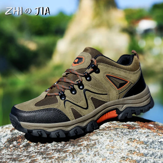 Outdoor mountaineering Shoes Men's Autumn and Winter Anti Slip and Wear-Resistant Sneaker Fashion Plus size Footwear 39-47