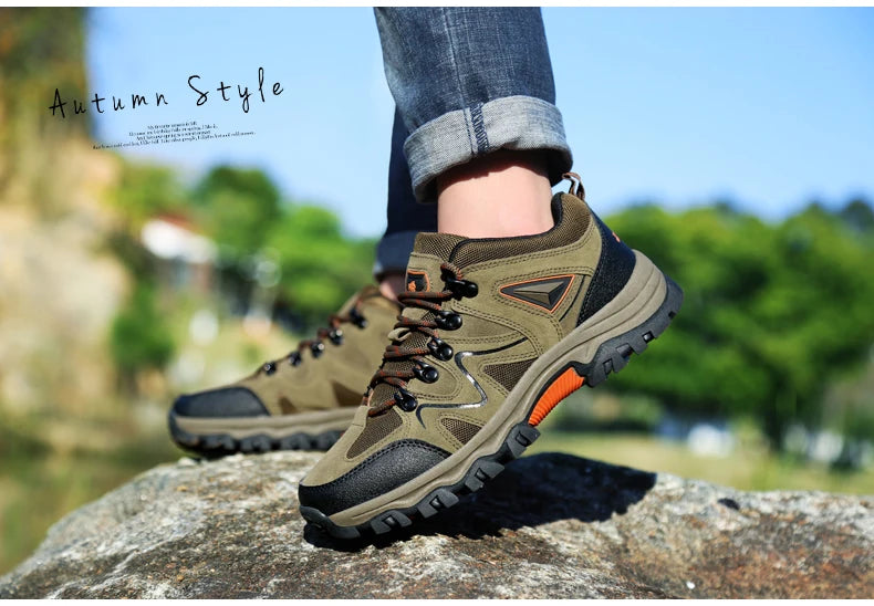 Outdoor mountaineering Shoes Men's Autumn and Winter Anti Slip and Wear-Resistant Sneaker Fashion Plus size Footwear 39-47