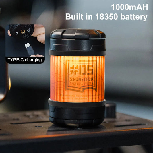 Portable Tent Lamp Rechargeable Rotable Camping Lantern Long Lasting Magnetic Atmosphere Lantern for Outdoor Camping Hiking
