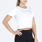 Women's Compression Shirt Short Sleeve Athletic Yoga Running T-Shirt Summer Gym Workout Quick Dry Stretchy Tees Tops Baselayer