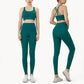Summer New 2 Piece Yoga Clothes  Women's Tracksuit Athletic Cross Back Nylon Yoga Top Women Sports Bra Leggings Pilates Fitness