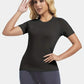 Women's Compression Shirt Short Sleeve Athletic Yoga Running T-Shirt Summer Gym Workout Quick Dry Stretchy Tees Tops Baselayer