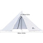 5-8 People Tipi Hot Tent with Stove Jack Camping Pyramid Teepee Tent for Camping Backpacking Hiking