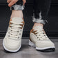 YRZL Men Shoes Spring Autumn Waterproof Walking Sneakers Leisure Male Leather Sports Shoes Non-Slip Footwear Tennis for Men