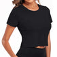 Women's Compression Shirt Short Sleeve Athletic Yoga Running T-Shirt Summer Gym Workout Quick Dry Stretchy Tees Tops Baselayer