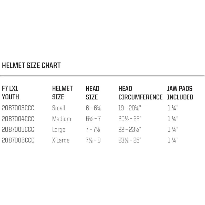 Schutt F7 LX1 Youth Football Helmet