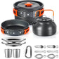 Camping Cooking set Camping Cookware Travel Tableware Outdoor Picnic Set Teapot For 2-3 Peaple Non-stick pots assorted sets