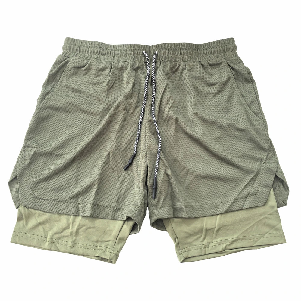 Men's Multi Pocket Shorts Fitness Shorts Casual Beach Sports Lined Skinny Shorts Everyday Style Mesh Camouflage Running Shorts