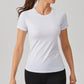 Women's Compression Shirt Short Sleeve Athletic Yoga Running T-Shirt Summer Gym Workout Quick Dry Stretchy Tees Tops Baselayer