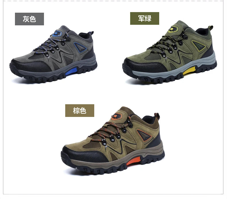 Outdoor mountaineering Shoes Men's Autumn and Winter Anti Slip and Wear-Resistant Sneaker Fashion Plus size Footwear 39-47