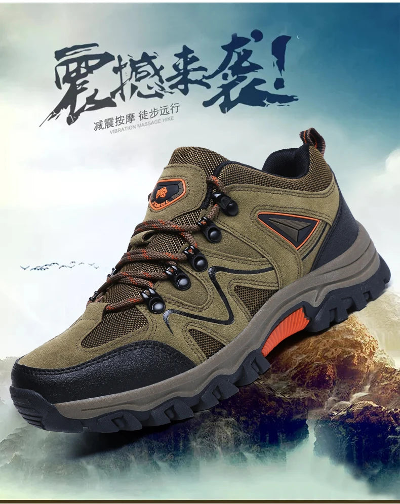 Outdoor mountaineering Shoes Men's Autumn and Winter Anti Slip and Wear-Resistant Sneaker Fashion Plus size Footwear 39-47