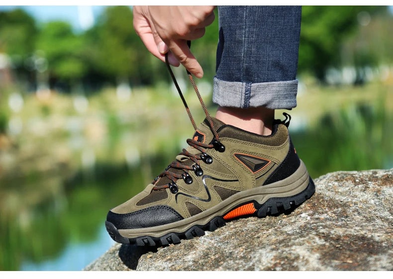 Outdoor mountaineering Shoes Men's Autumn and Winter Anti Slip and Wear-Resistant Sneaker Fashion Plus size Footwear 39-47
