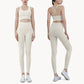 Summer New 2 Piece Yoga Clothes  Women's Tracksuit Athletic Cross Back Nylon Yoga Top Women Sports Bra Leggings Pilates Fitness