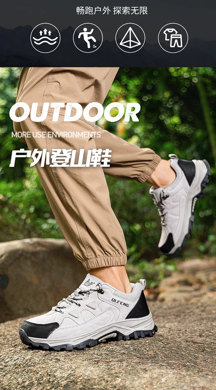 New Outdoor Running Off Road Casual Shoes Anti slip and Wear Resistant Mountaineering Shoes Oversized Sports Men's Footwear