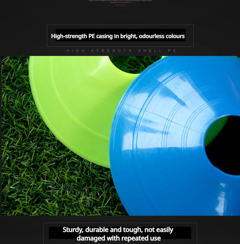 10Pcs Soccer Training Football Ball Game Disc Agility Disc Cone Set Multi Sport Training Space Cones With Plastic Stand Holder