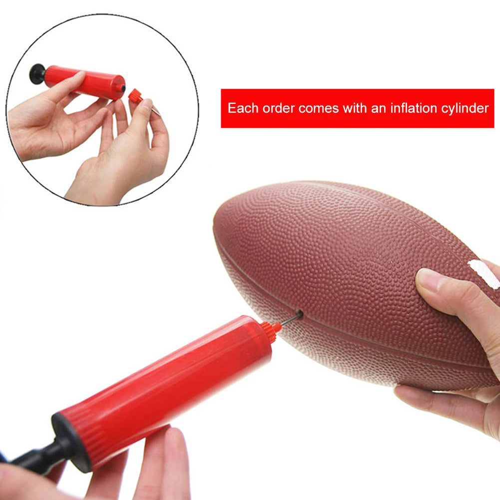 Teenagers Rugby Ball American Football Anti Slip Child  Footballs with Inflator Children Game Ball for Kids Students