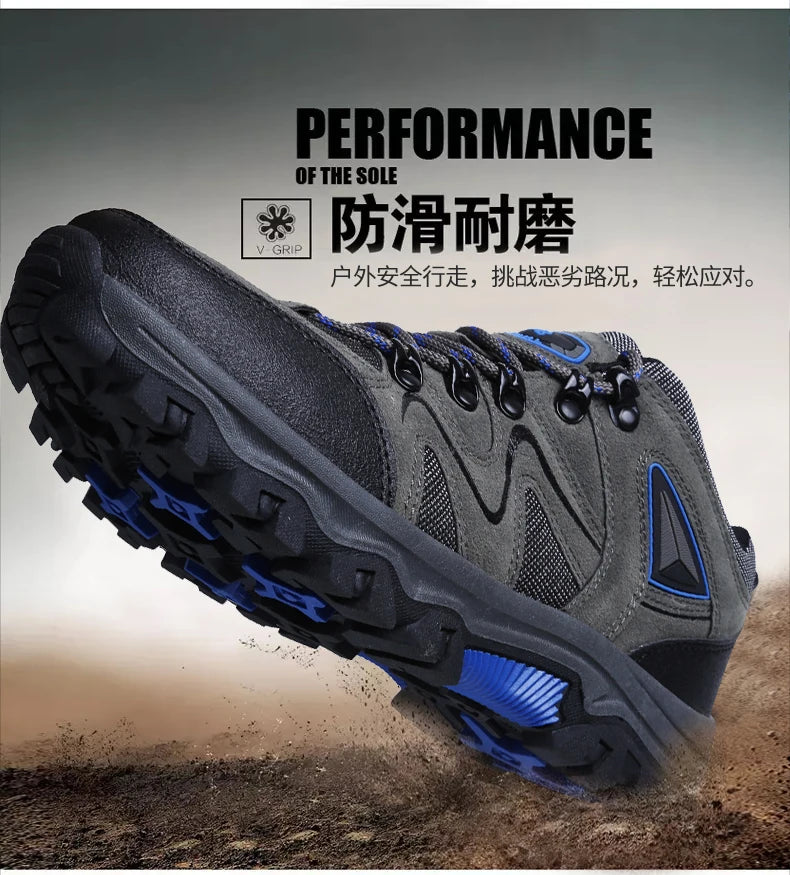 Outdoor mountaineering Shoes Men's Autumn and Winter Anti Slip and Wear-Resistant Sneaker Fashion Plus size Footwear 39-47